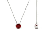 Load image into Gallery viewer, Round Bezel Solitaire Half Carat Pendant