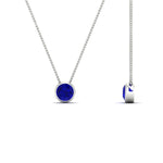 Load image into Gallery viewer, Round Bezel Solitaire Half Carat Pendant