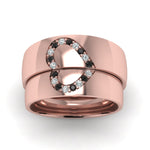 Load image into Gallery viewer, round-black-diamond-wedding-band-with-white-diamond-in-14K-rose-gold-FD1144BGBLACK-NL-RG.jpg