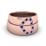 Load image into Gallery viewer, round-blue-sapphire-wedding-band-with-white-diamond-in-14K-rose-gold-FD1144BGSABL-NL-RG.jpg