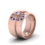 Load image into Gallery viewer, round-blue-sapphire-wedding-band-with-white-diamond-in-14K-rose-gold-FD1144BGSABL-NL-RG.jpg