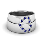 Load image into Gallery viewer, round-blue-sapphire-wedding-band-with-white-diamond-in-14K-white-gold-FD1144BGSABL-NL-WG.jpg