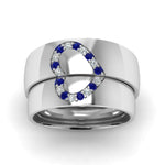 Load image into Gallery viewer, round-blue-sapphire-wedding-band-with-white-diamond-in-14K-white-gold-FD1144BGSABL-NL-WG.jpg