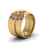Load image into Gallery viewer, round-blue-sapphire-wedding-band-with-white-diamond-in-14K-yellow-gold-FD1144BGSABL-NL-YG.jpg