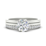 Load image into Gallery viewer, round-brilliant-solitaire-ring-with-pave-diamond-and-plain-band-set-in-platinum-fdsr11737sleep-nl-wg.jpg?v=1775815897