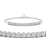 Load image into Gallery viewer, dazzling-round-cluster-tennis-bracelet