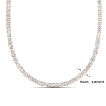 Load image into Gallery viewer, round-cut-13-carat-tennis-diamond-necklace-in-FDNK11334-(0.10CT)ANGLE1-NL-YG