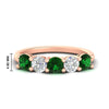Load image into Gallery viewer, round-cut-2-carat-5-stone-diamond-and-emerald-wedding-ring-in-rose-gold-FDENS141ROBGEMGR-2.00CT-NL-RG-HW