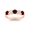 Load image into Gallery viewer, round-cut-2-carat-5-stone-diamond-and-ruby-wedding-ring-in-rose-gold-FDENS141ROBGRUDRANGLE5-2.00CT-NL-RG