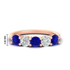 Load image into Gallery viewer, round-cut-2-carat-5-stone-diamond-and-sapphire-wedding-ring-in-rose-gold-FDENS141ROBGSABL-2.00CT-NL-RG-HW