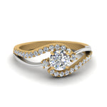 Load image into Gallery viewer, round-cut-2-tone-3-stone-diamond-swirl-engagement-ring-in-FDO50895ROR-NL-YG