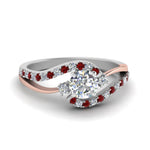 Load image into Gallery viewer, round-cut-2-tone-3-stone-diamond-swirl-engagement-ring-with-ruby-in-950-Platinum-FDO50895RORGRUDR-NL-WG