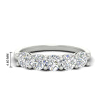 Load image into Gallery viewer, round-cut-5-stone-diamond-wedding-ring-2-carat-in-white-gold-FDENS141ROB-2.00CT-NL-WG-HW