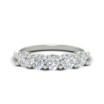 Load image into Gallery viewer, round-cut-5-stone-diamond-wedding-ring-2-carat-in-white-gold-FDENS141ROB-2.00CT-NL-WG