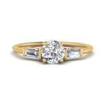 Load image into Gallery viewer, round-cut-bar-baguette-3-stone-diamond-engagement-ring-in-FDENS100ROR-NL-YG