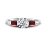 Load image into Gallery viewer, round-cut-bar-baguette-3-stone-ruby-engagement-ring-in-FDENS100RORGRUDR-NL-WG
