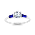 Load image into Gallery viewer, round-cut-bar-baguette-3-stone-sapphire-engagement-ring-in-FDENS100RORGSABL-NL-WG