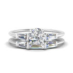 Load image into Gallery viewer, round-cut-bar-set-diamond-ring-with-matching-3-baguette-wedding-band-in-FDENS100RO-NL-WG