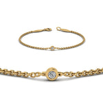 Load image into Gallery viewer, single-diamond-chain-bracelet-in-14k-yellow-gold-fdbr651576angle2-nl-yg