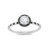 Load image into Gallery viewer, round-cut-black-diamond-halo-petite-engagement-ring-in-white-gold-FD8523RORGBLACKANGLE3-NL-WG