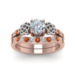 Load image into Gallery viewer, round-cut-celtic-diamond-wedding-ring-set-with-orange-sapphire-in-14K-rose-gold-FDENS2255B1ROGSAORANGLE5-NL-RG_f6d92fc6-f3ee-460a-b406-98f67a77e65a?v=1757057012