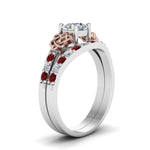 Load image into Gallery viewer, round-cut-celtic-diamond-wedding-ring-set-with-ruby-in-14K-white-gold-FDENS2255B1ROGRUDRANGLE2-NL-WG?v=1757056939