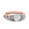 Load image into Gallery viewer, round-cut-celtic-pink-sapphire-two-tone-engagement-ring-in-rose-gold-fdens2255rorgsadrpisleep-nl-rg.jpg