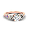 Load image into Gallery viewer, round-cut-celtic-purple-topaz-two-tone-engagement-ring-in-rose-gold-fdens2255rorgvitosleep-nl-rg.jpg