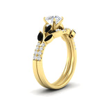 Load image into Gallery viewer, round-cut-curved-vine-black-diamond-wedding-ring-set-in-yellow-gold-fdens11635rogblackangle2-nl-yg_7186eec8-bd1e-495f-b70f-c6e2f96d99ac.jpg?v=1764647087