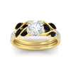 Load image into Gallery viewer, round-cut-curved-vine-black-diamond-wedding-ring-set-in-yellow-gold-fdens11635rogblackangle5-nl-yg.jpg?v=1764647005