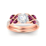 Load image into Gallery viewer, round-cut-curved-vine-pink-sapphire-wedding-ring-set-in-rose-gold-fdens11635rogsadrpiangle5-nl-rg_3b500ec4-00cf-47f8-a593-d26398024a96.jpg?v=1764647087
