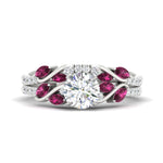 Load image into Gallery viewer, round-cut-curved-vine-pink-sapphire-wedding-ring-set-in-white-gold-fdens11635rogsadrpisleep-nl-wg_a91b73a7-4e58-444f-a41e-10104ddbd628.jpg?v=1764647087