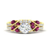 Load image into Gallery viewer, round-cut-curved-vine-pink-sapphire-wedding-ring-set-in-yellow-gold-fdens11635rogsadrpisleep-nl-yg.jpg?v=1764647005