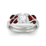 Load image into Gallery viewer, round-cut-curved-vine-ruby-wedding-ring-set-in-white-gold-fdens11635rogrudrangle5-nl-wg_a1446a55-8a07-418f-a992-05747231632a.jpg?v=1764647087