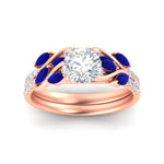 Load image into Gallery viewer, round-cut-curved-vine-sapphire-wedding-ring-set-in-rose-gold-fdens11635rogsablangle5-nl-rg.jpg?v=1764647005