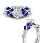 Load image into Gallery viewer, round-cut-curved-vine-sapphire-wedding-ring-set-in-white-gold-fdens11635rogsablangle3-nl-wg.jpg?v=1764647005