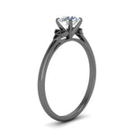 Load image into Gallery viewer, round-cut-diamond-celtic-solitaire-ring-in-black-gold-FD8541RORANGLE2-NL-BG?v=1758624176