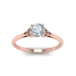 Load image into Gallery viewer, round-cut-diamond-celtic-solitaire-ring-in-rose-gold-FD8541RORANGLE5-NL-RG?v=1758624176