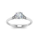 Load image into Gallery viewer, round-cut-diamond-celtic-solitaire-ring-in-white-gold-FD8541RORANGLE5-NL-WG?v=1758624176