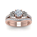 Load image into Gallery viewer, round-cut-diamond-channel-band-celtic-bridal-set-in-14K-rose-gold-FDENS2255B2ROANGLE5-NL-RG_d08ea40f-8da2-4cd7-9ab2-ede3cc5de95f?v=1756980510