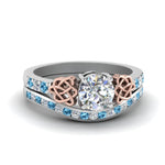 Load image into Gallery viewer, round-cut-diamond-channel-band-celtic-bridal-set-with-blue-topaz-in-950-Platinum-FDENS2255B2ROGICBLTO-NL-WG_93b5edc0-9aa1-4087-84a7-e0807490aba0?v=1756980511