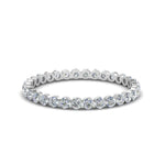 Load image into Gallery viewer, round-cut-diamond-common-prong-eternity-band-in-white-gold-fdewb9477-0.50ct