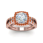 Load image into Gallery viewer, round-cut-diamond-engagement-ring-with-orange-sapphire-in-FD1109RORGSAORANGLE3-NL-RG