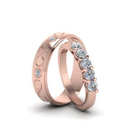 Load image into Gallery viewer, round-cut-diamond-infinity-style-matching-sets-for-him-and-her-in-14K-rose-gold-FD8172B-NL-RG.jpg