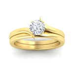 Load image into Gallery viewer, round-cut-diamond-serenity-solitaire-wedding-set-in-yellow-gold-fdens1020roangle5-nl-yg?v=1764307636