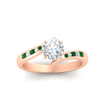 Load image into Gallery viewer, round-cut-diamond-swirl-channel-set-emerald-wedding-ring-in-rose-gold-FDENS4028RORGEMGRANGLE5-NL-RG_8bb148bf-05c9-4fa7-a398-7460b183f7ba.jpg?v=1754996178