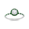 Load image into Gallery viewer, round-cut-emerald-halo-petite-engagement-ring-in-white-gold-FD8523RORGEMGRANGLE3-NL-WG