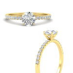 Load image into Gallery viewer, round-cut-french-pave-diamond-engagement-ring-in-yellow-gold-FD11408RORANGLE3-NL-YG_88b05ef4-d65f-44cc-a498-4c49312e0774?v=1762849818