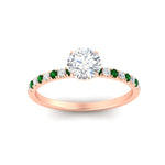 Load image into Gallery viewer, round-cut-french-pave-emerald-engagement-ring-in-rose-gold-FD11408RORGEMGRANGLE5-NL-RG_634281c5-9cb1-49f0-a602-f25c1ad89cb6?v=1762849819