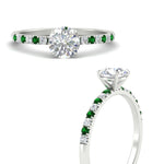 Load image into Gallery viewer, round-cut-french-pave-emerald-engagement-ring-in-white-gold-FD11408RORGEMGRANGLE3-NL-WG_85df0d8d-119d-4ea3-91a5-253d235c3f25?v=1762849818